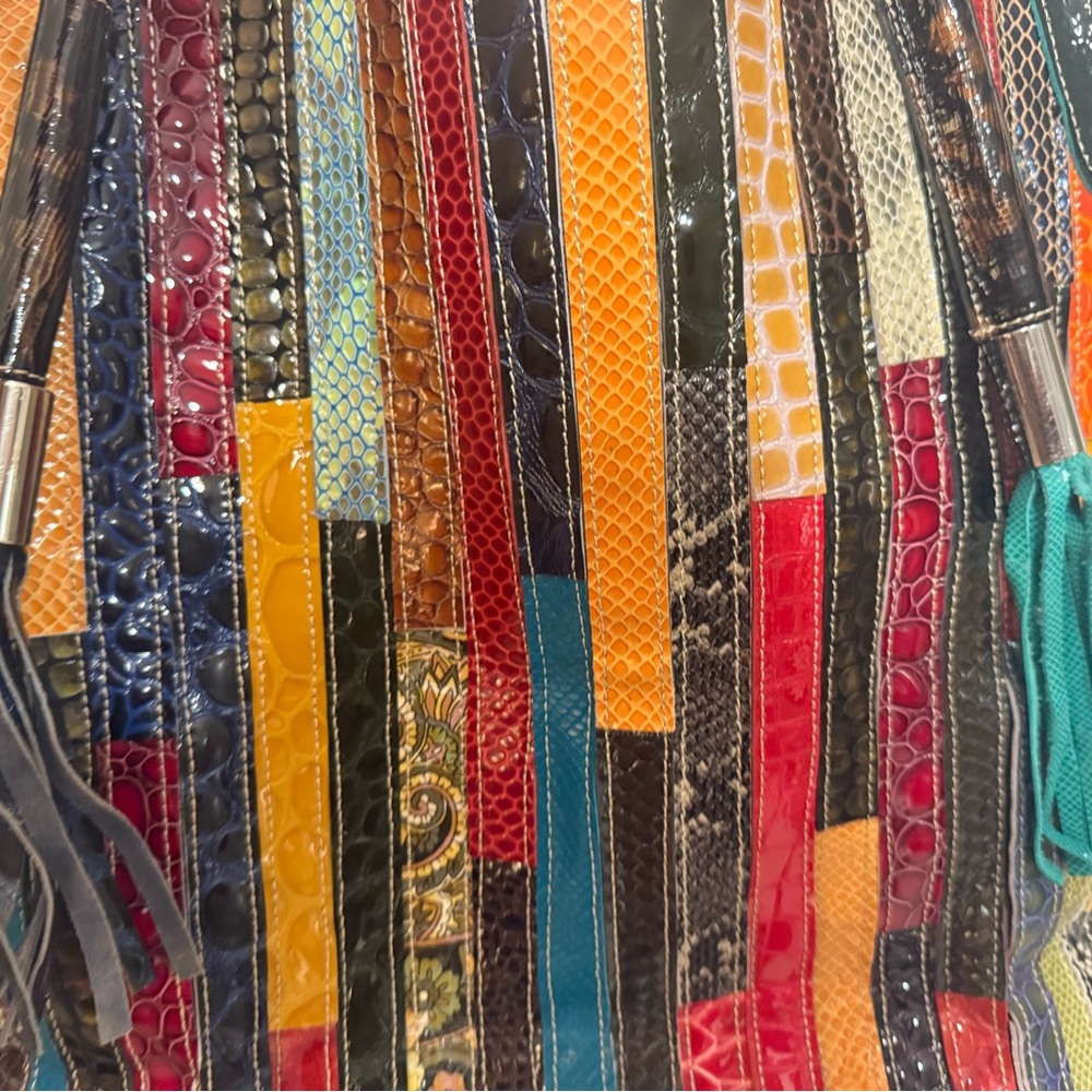 Source Unknown Multicolor Patchwork Shoulder Bag - image 3